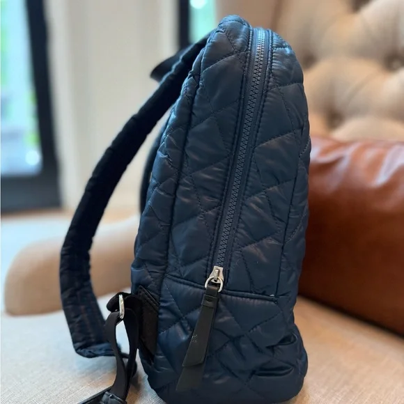DKNY Quilted Blue Backpack - Picture 3 of 5